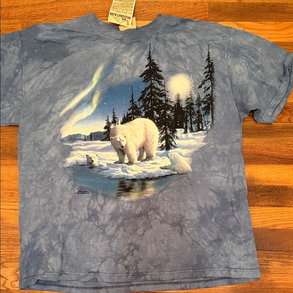 *NWT* The Mountain Polar Bear Kids T-Shirt - Blue and White